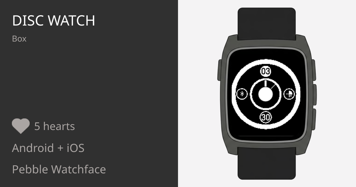 Disk Pebbles Disc Watch - Pebble Appstore