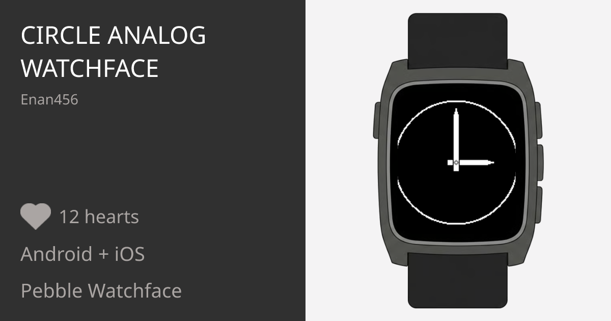 Circle Analog Watchface - Pebble Appstore