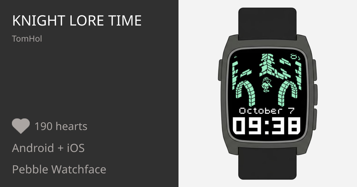 Knight Lore Time - Pebble Appstore