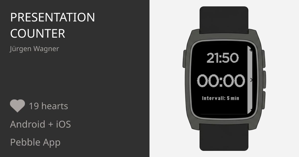 Presentation Counter - Pebble Appstore