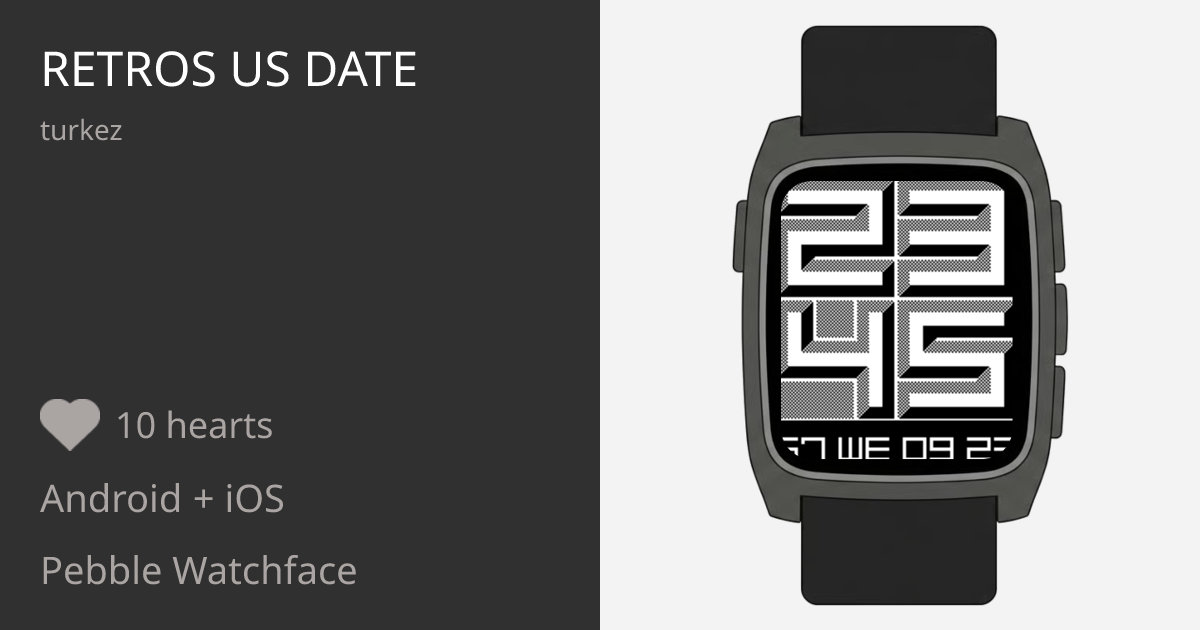 RetrOS US Date - Pebble Appstore