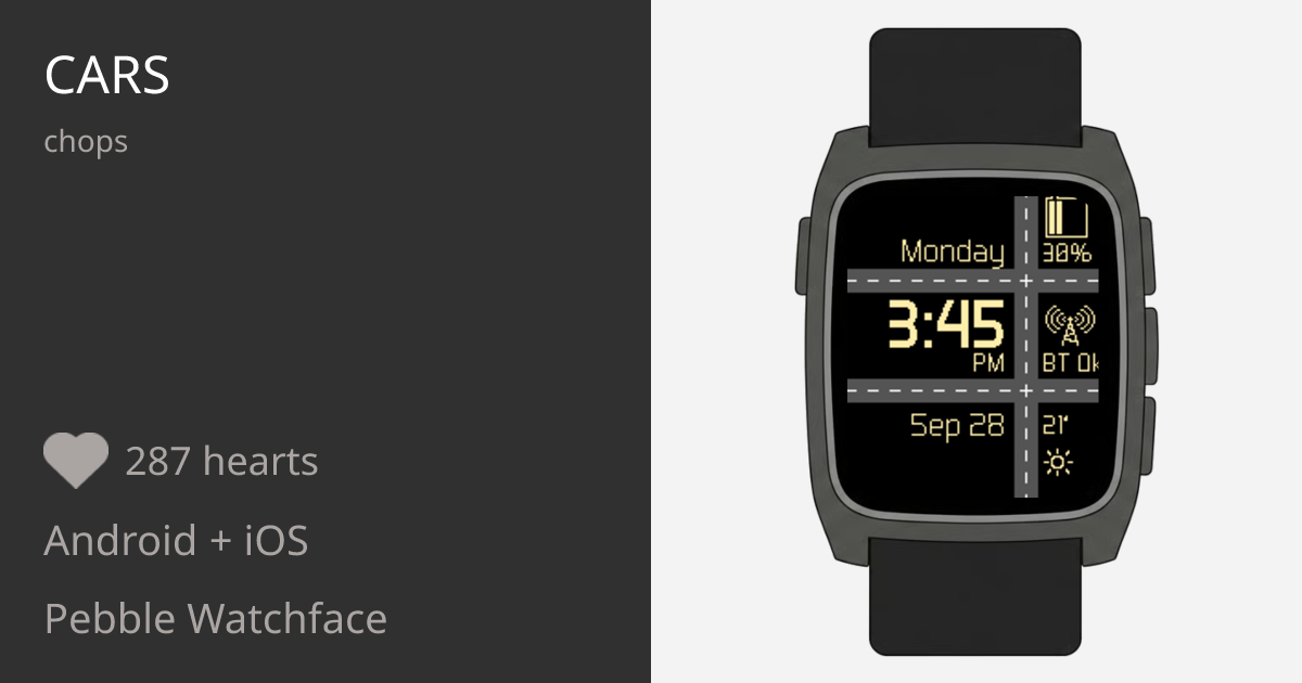 Cars - Pebble Appstore