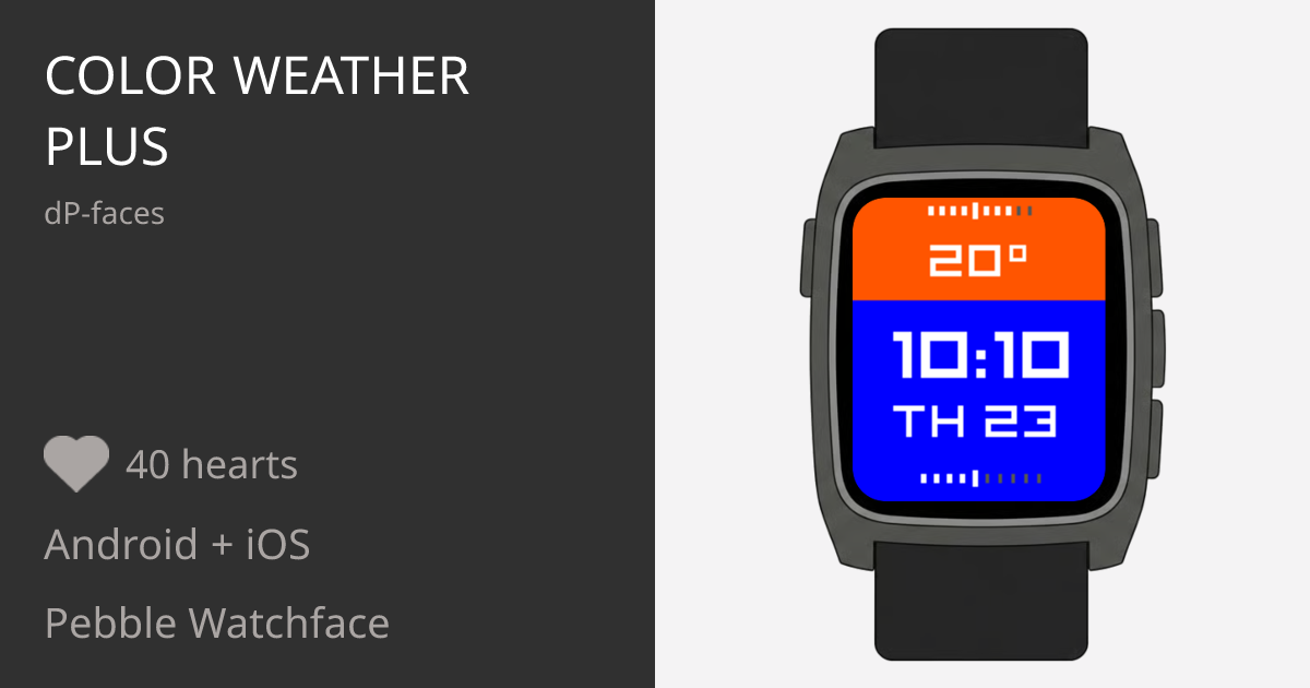 Weather Color For Module Color weather Plus - Pebble Appstore